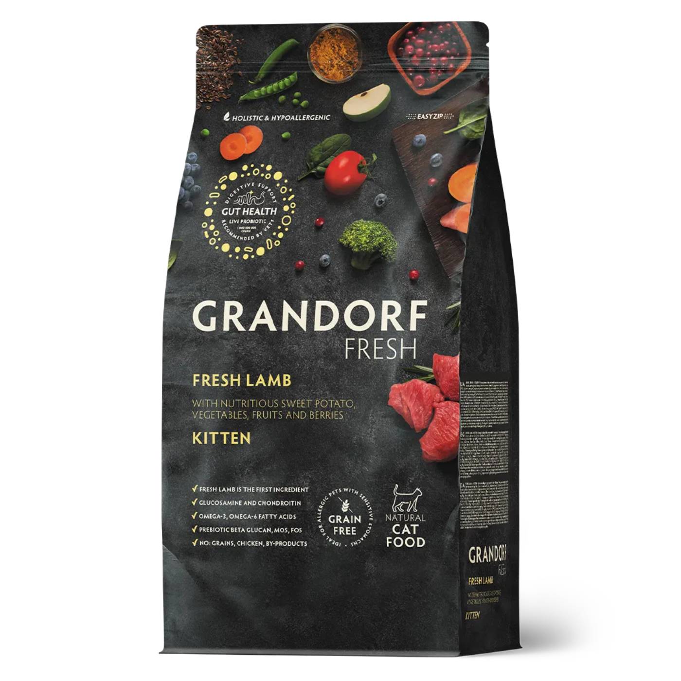 Grandorf Fresh Kitten con Carne Fresca di Agnello e Patate Dolci per Gattini