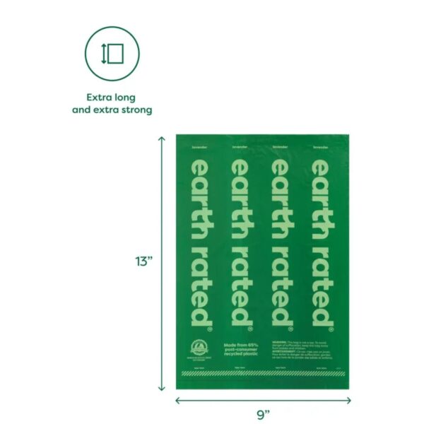 Earth Rated Dispenser Portasacchetti Igienici per Cani Include 1 Rotolo con 15 Sacchetti