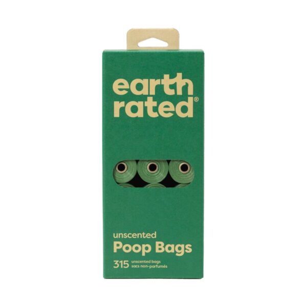 Earth Rated Sacchetti Igienici per Cani Extra Resistenti Senza Profumo - 21 Rotoli 315 Sacchetti 23 x 33 cm