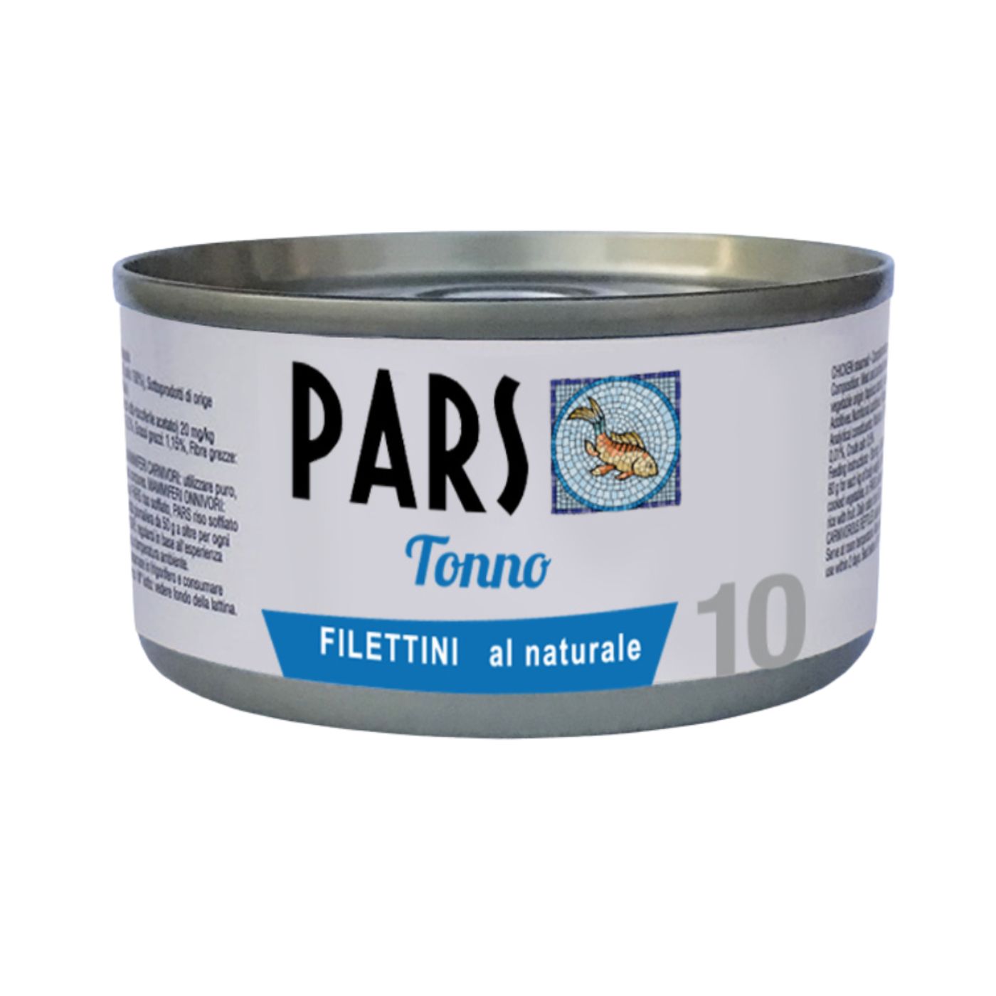 Pars 10 Filettini al Naturale di Tonno 85 g per Gatti