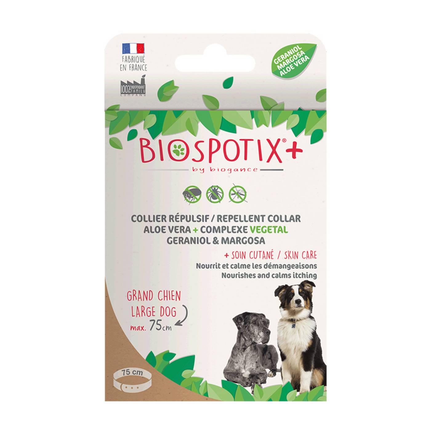 Biogance Biospotix+ Collare Antiparassitario Naturale per Cani L (75 cm) - Peso >30 kg