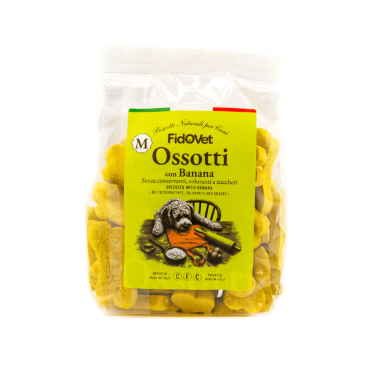 Fidovet Biscotti Naturali per Cani Ossotti Medium Banana 300 g
