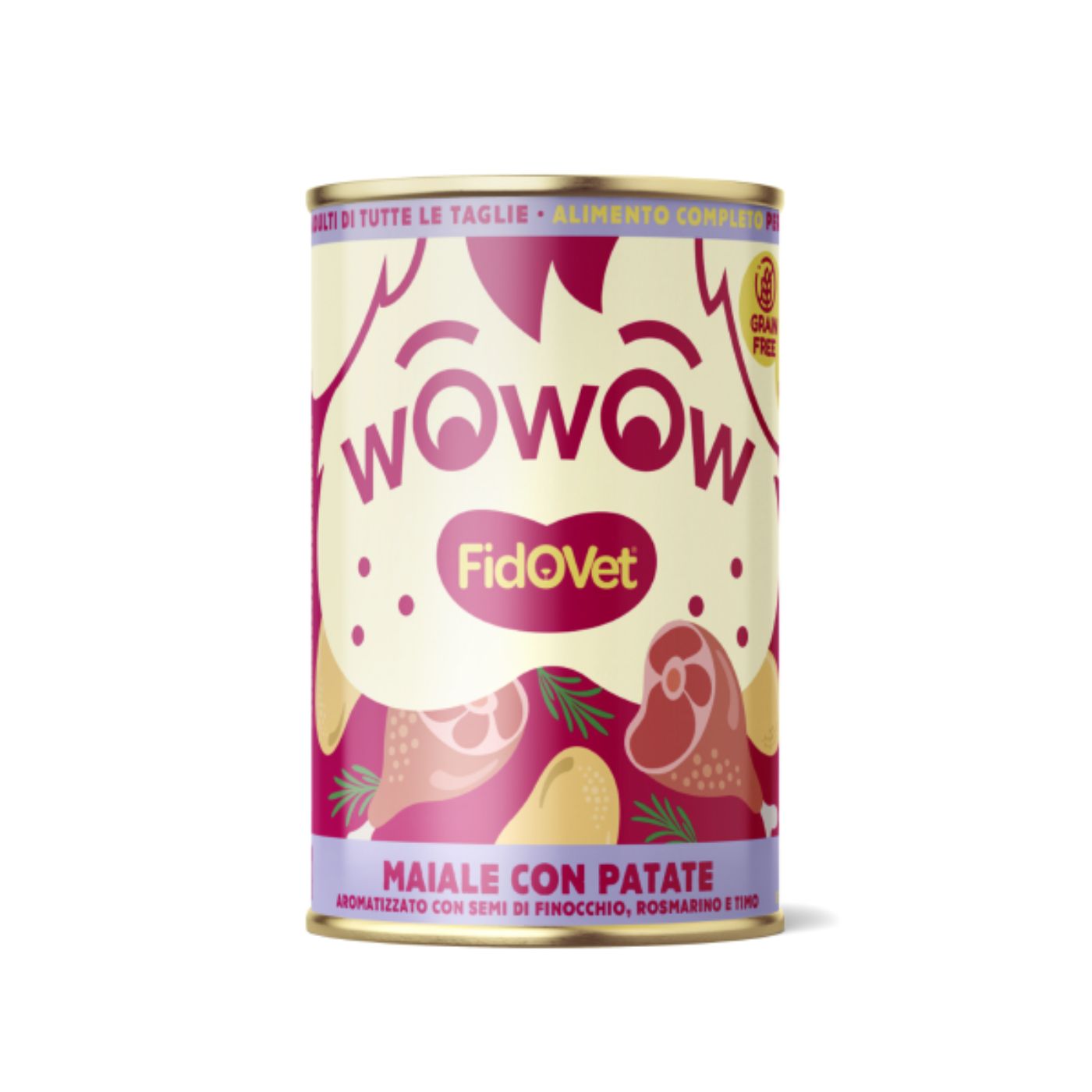 Fidovet Wowow Maiale con Patate per Cani Adulti 400 g