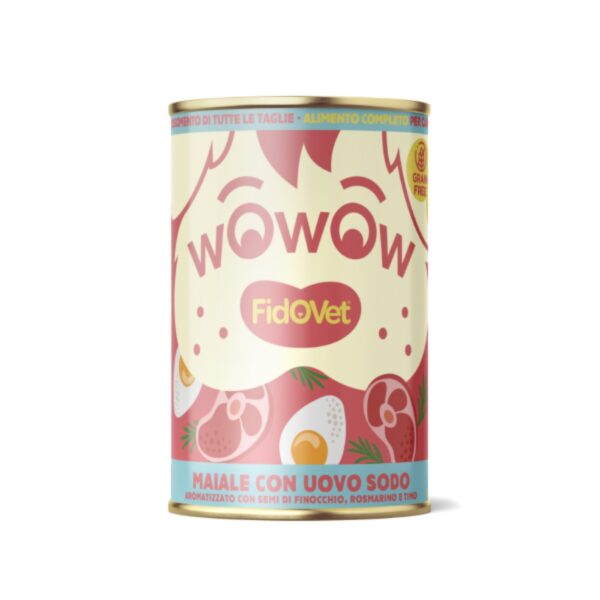 Fidovet Wowow Maiale con Uovo Sodo Puppy per Cuccioli 400 g