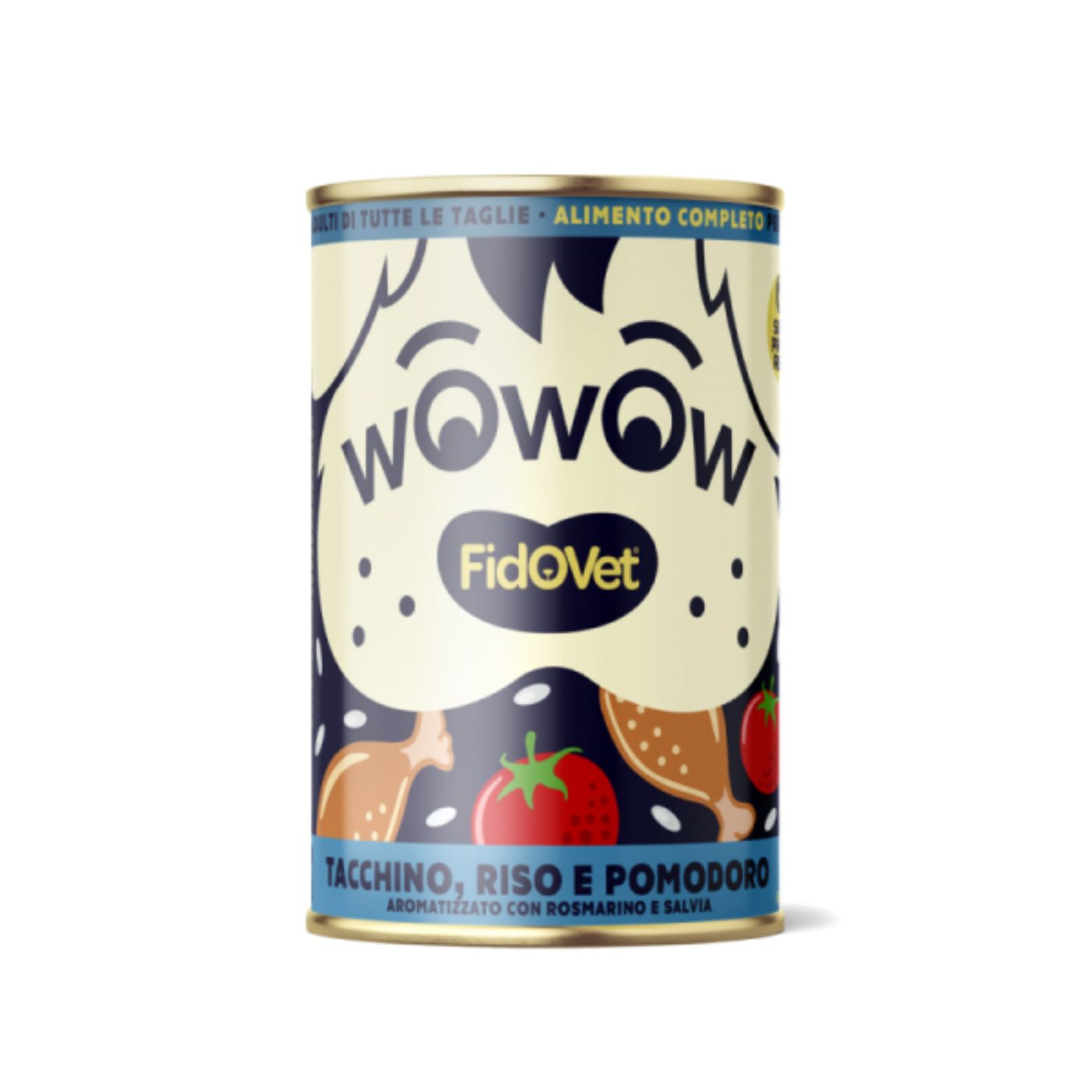 Fidovet Wowow Tacchino con Riso e Pomodoro per Cani Adulti 400 g
