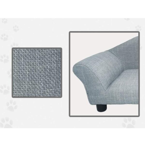 nasonero divanetto grigio in lino 79 x 42 h. 37 cm