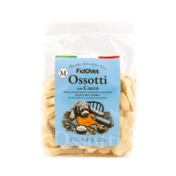 Fidovet Biscotti Naturali per Cani Ossotti Medium Cocco 300 g