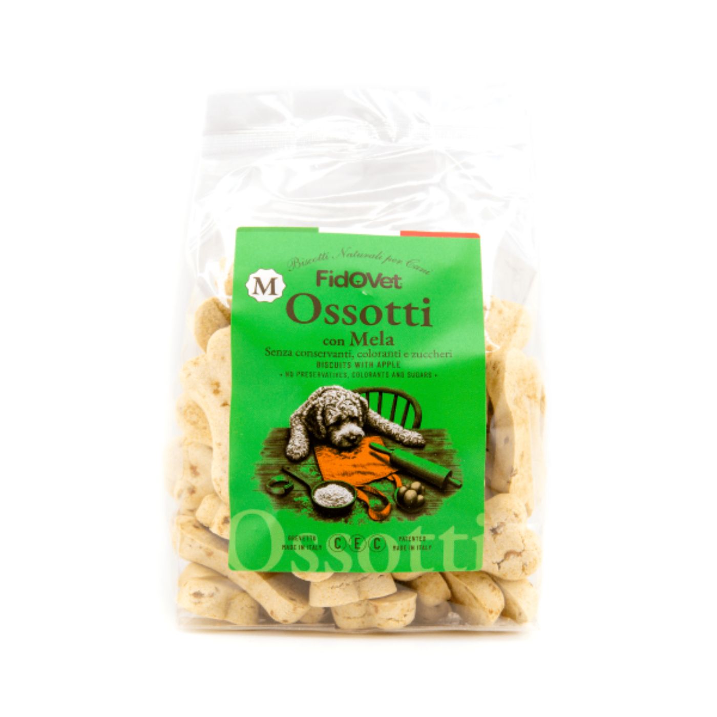 Fidovet Biscotti Naturali per Cani Ossotti Medium Mela 300 g