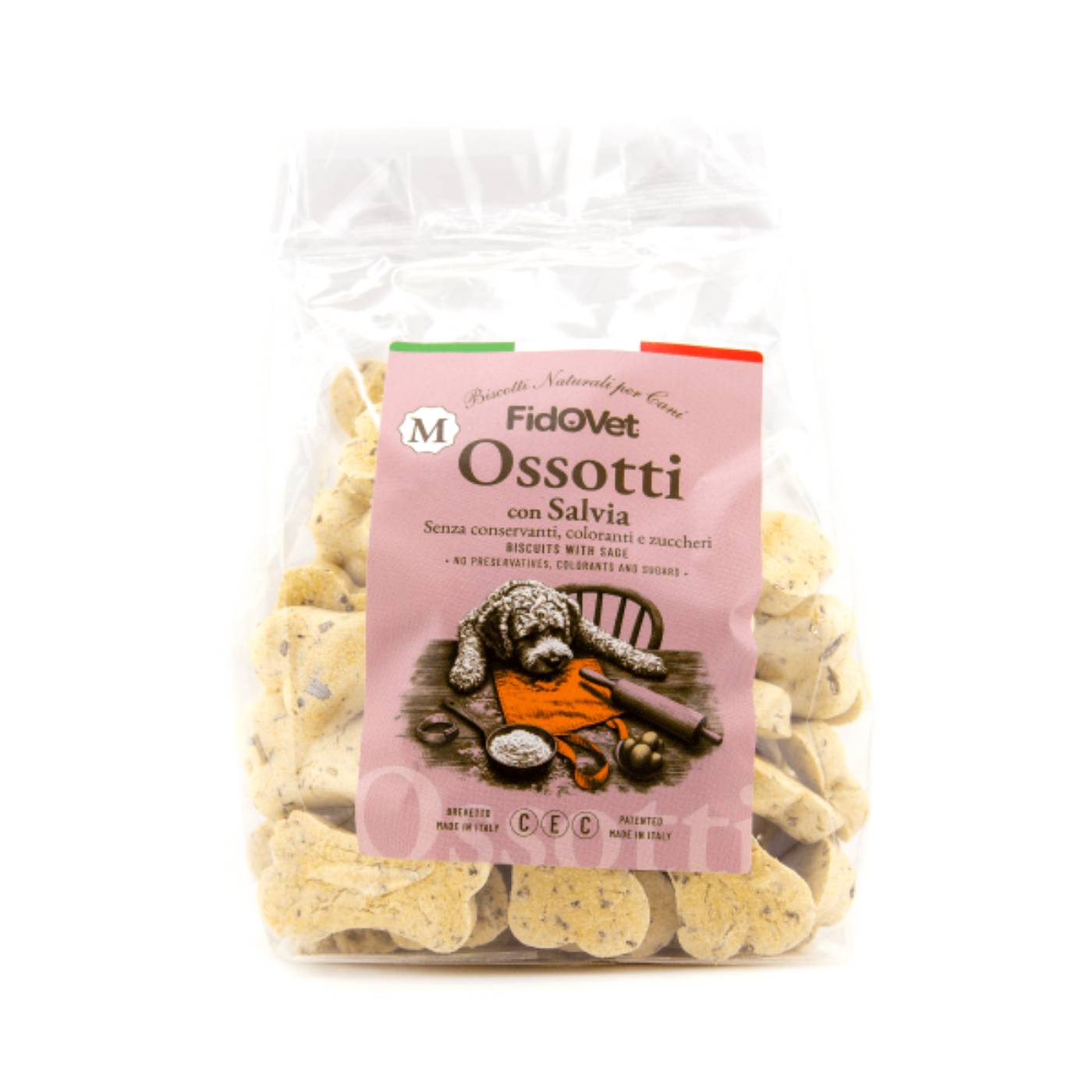 Fidovet Biscotti Naturali per Cani Ossotti Medium Salvia 300 g