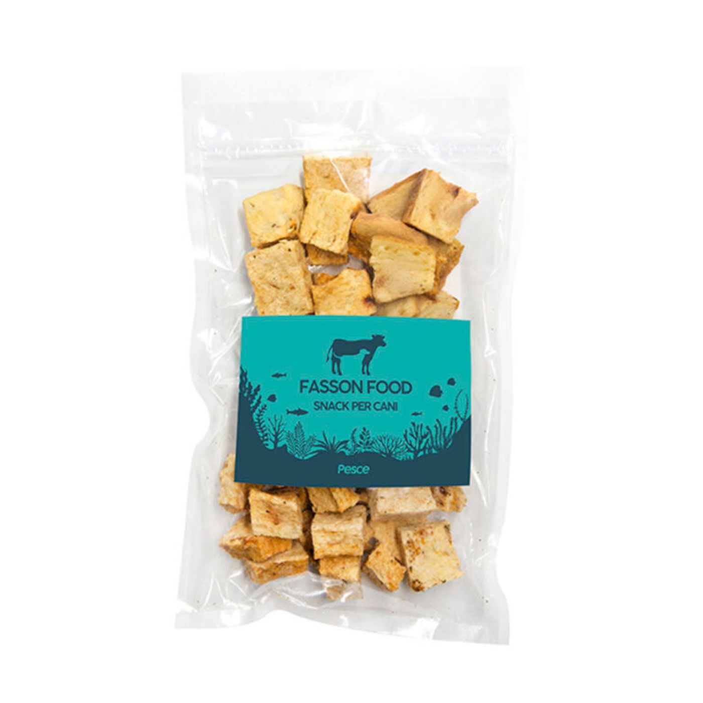 Fasson Food Bocconcini Croccanti di Merluzzo Snack per Cani 60 g