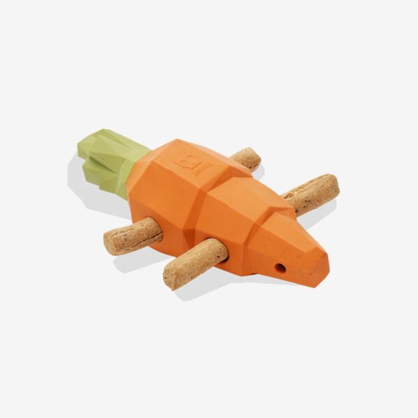 Zee.Dog Gioco per Cani in Gomma Naturale 100% Atossica Super Veggiez Carota