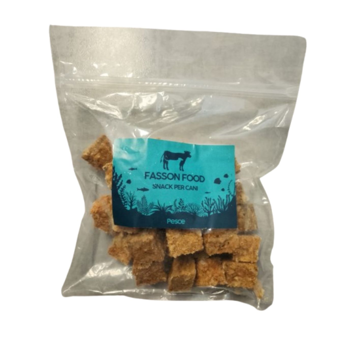 Fasson Food Cubetti Croccanti di Scorfano Snack Naturale per Cani 150 g
