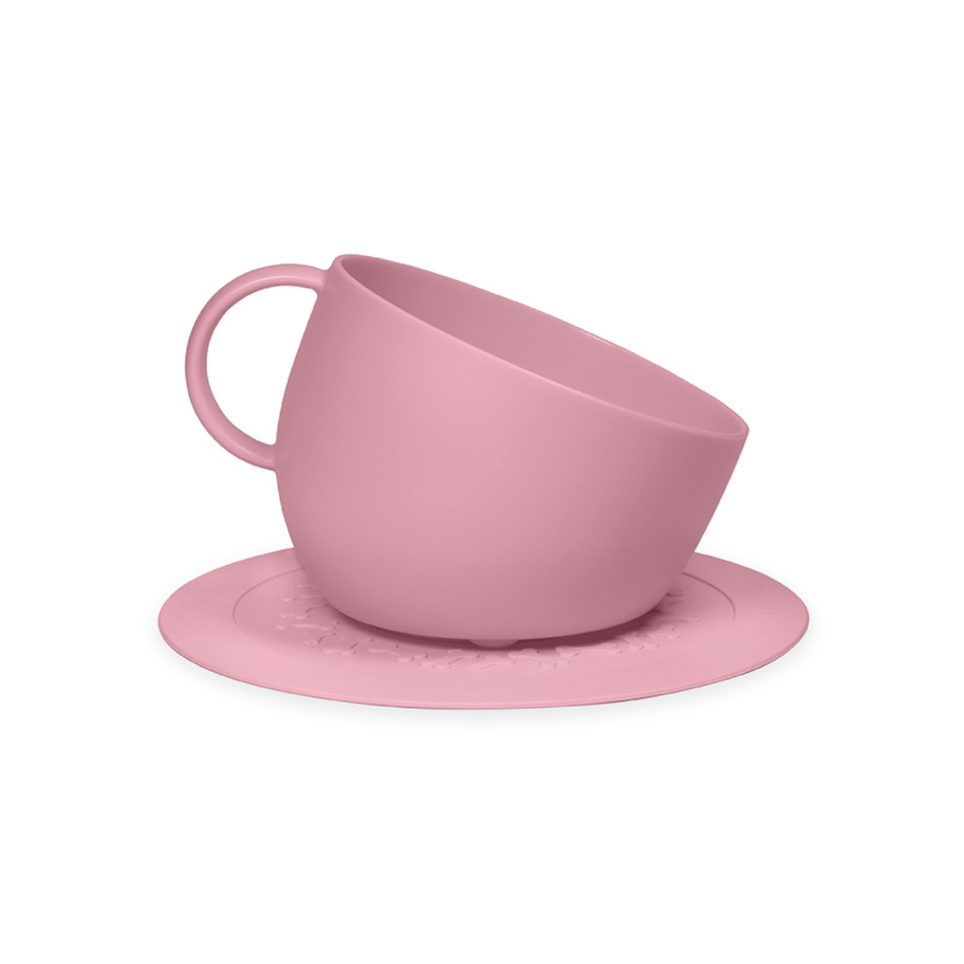 United Pets® Set Ciotola e Sotto Ciotola per Cani CUP & PLATE in Polipropilene Rosa Antico