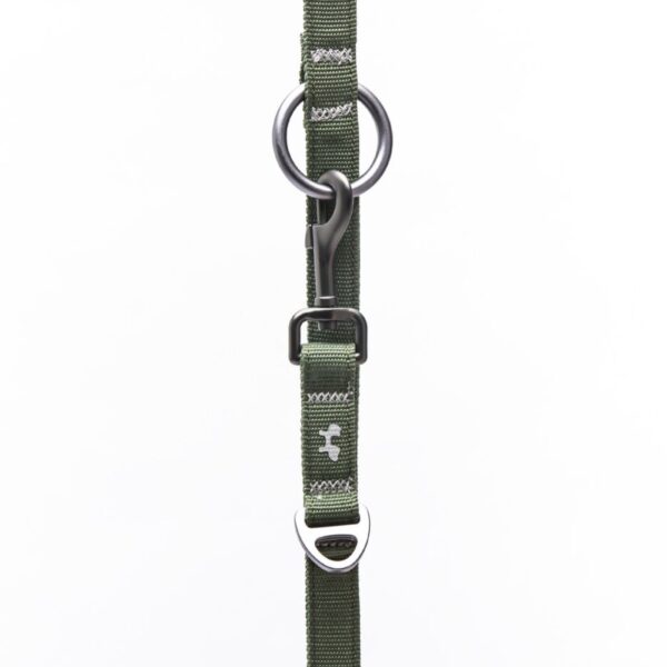 United Pets® Guinzaglio Eco Multifunzione per Cani Linea CityLife Verde Militare