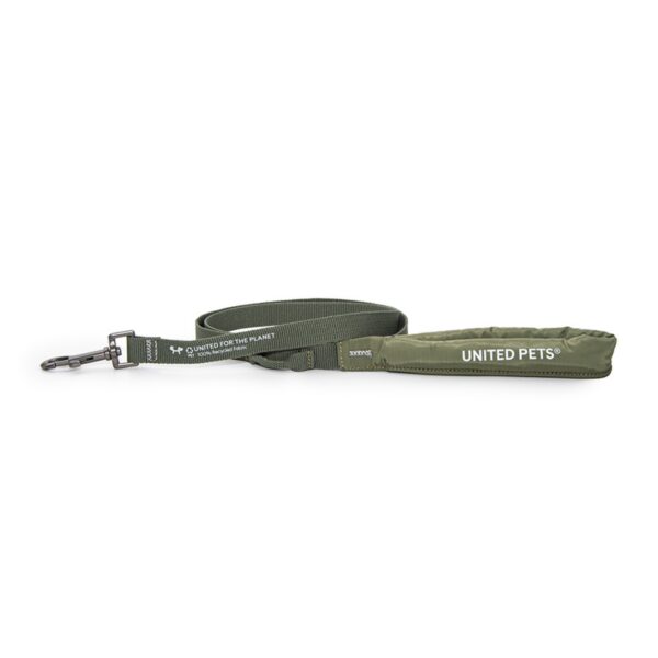 United Pets® Guinzaglio per Cani con Maniglia Imbottita Linea CityLife Verde Militare