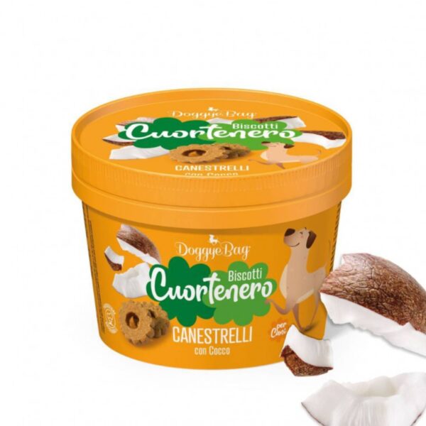 DoggyeBag® Biscotti Cuortenero Canestrelli con Cocco per Cani 150 g