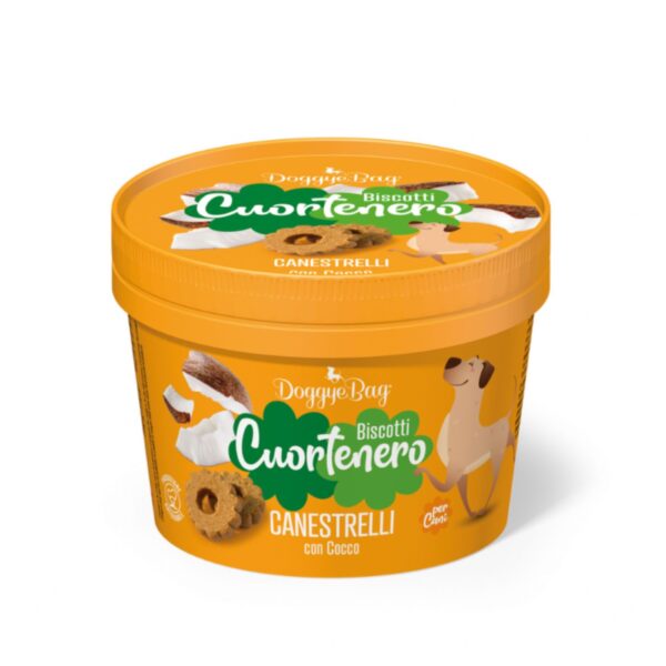 DoggyeBag® Biscotti Cuortenero Canestrelli con Cocco per Cani 150 g