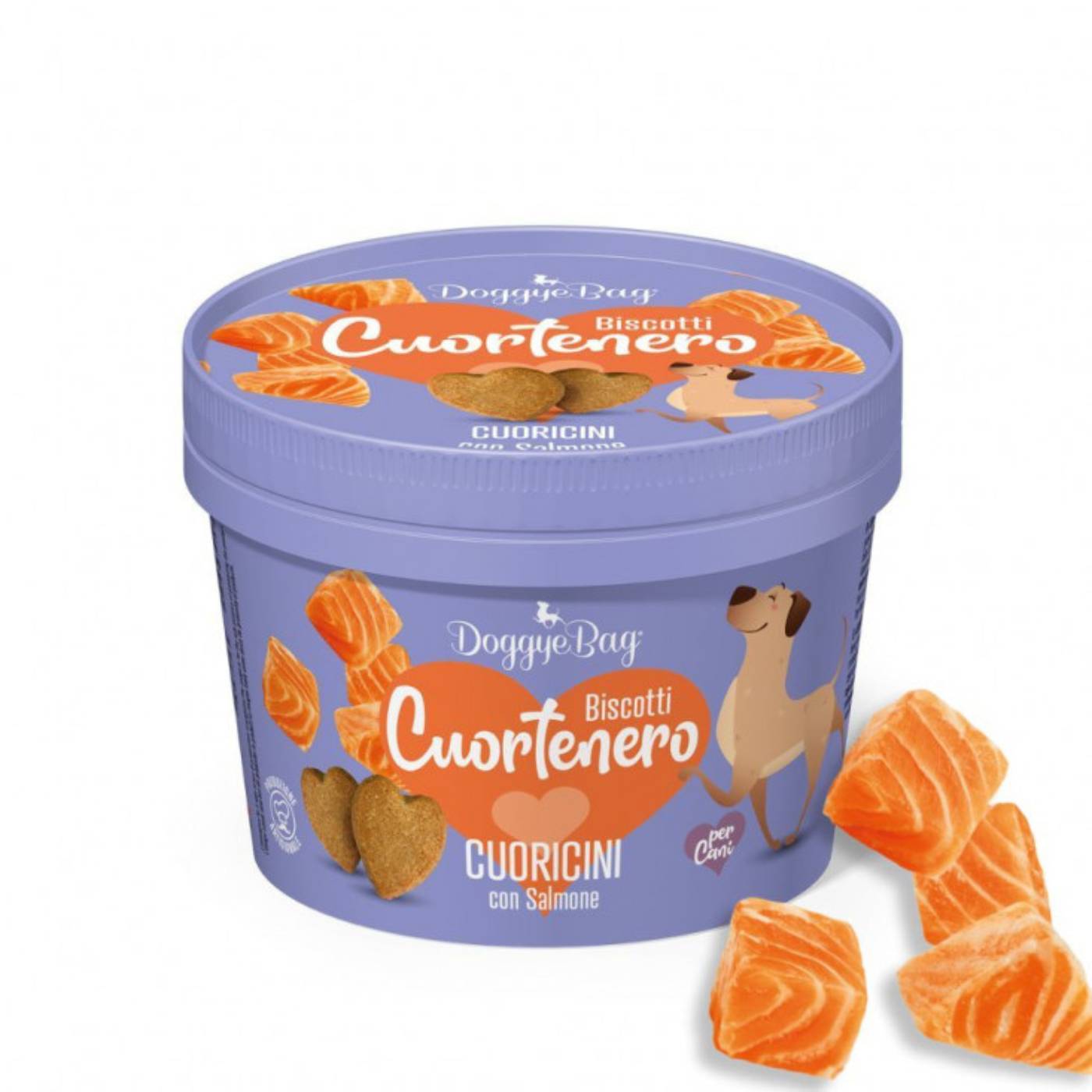 DoggyeBag® Biscotti Cuortenero Cuoricini con Salmone per Cani 150 g