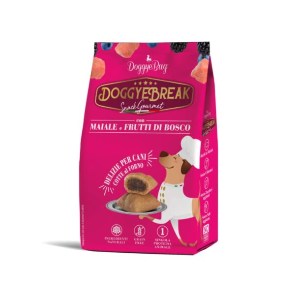 DoggyeBag® Doggyebreak Snack Ripieni con Maiale e Frutti di Bosco per Cani 180 g