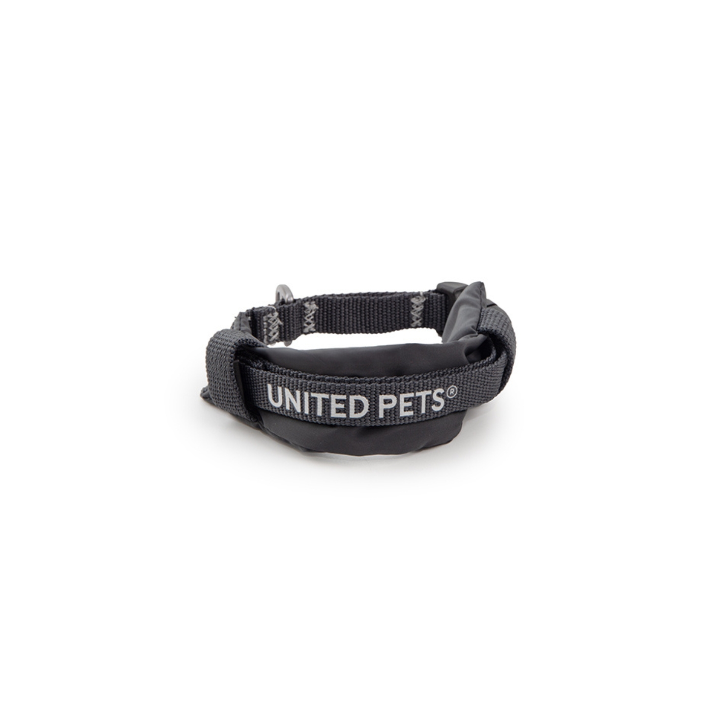 united pets® collare per cani con sottocollo imbottito linea citylife grigio antracite
