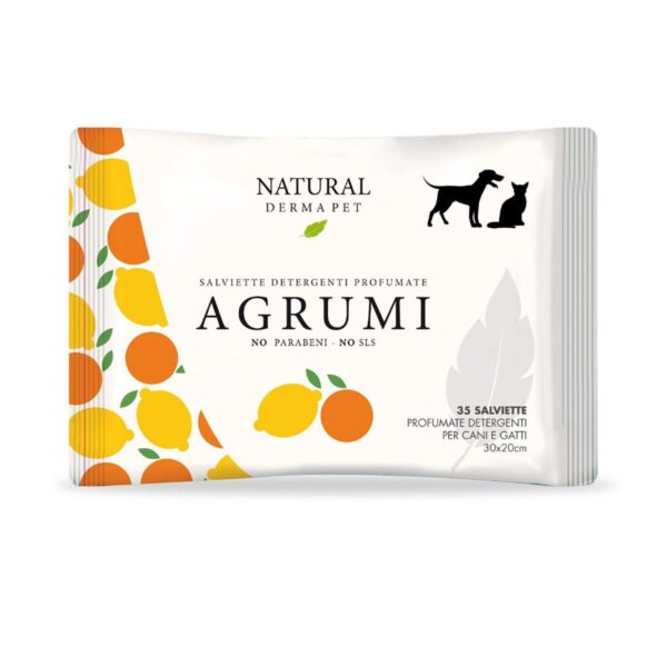 derbe salviette detergenti per cani gatti e cuccioli agrumi 100% biodegradabili