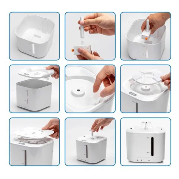 Distributore d'Acqua per Gatti e Cani di Piccola Taglia Smart L17.9*W17.9*H18.7 cm 2,5 L Bianca