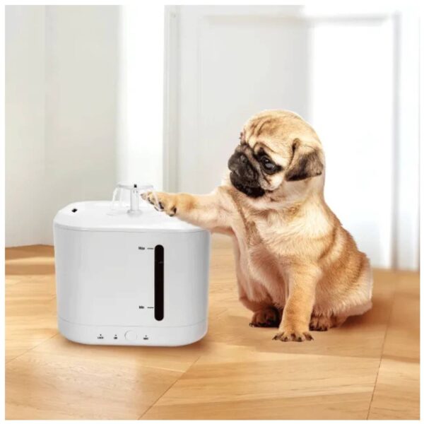 Distributore d'Acqua per Gatti e Cani di Piccola Taglia Smart L17.9*W17.9*H18.7 cm 2,5 L Bianca
