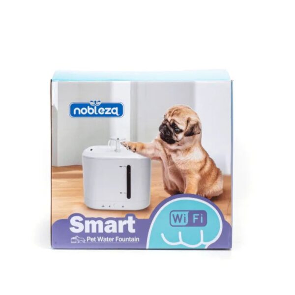Distributore d'Acqua per Gatti e Cani di Piccola Taglia Smart L17.9*W17.9*H18.7 cm 2,5 L Bianca