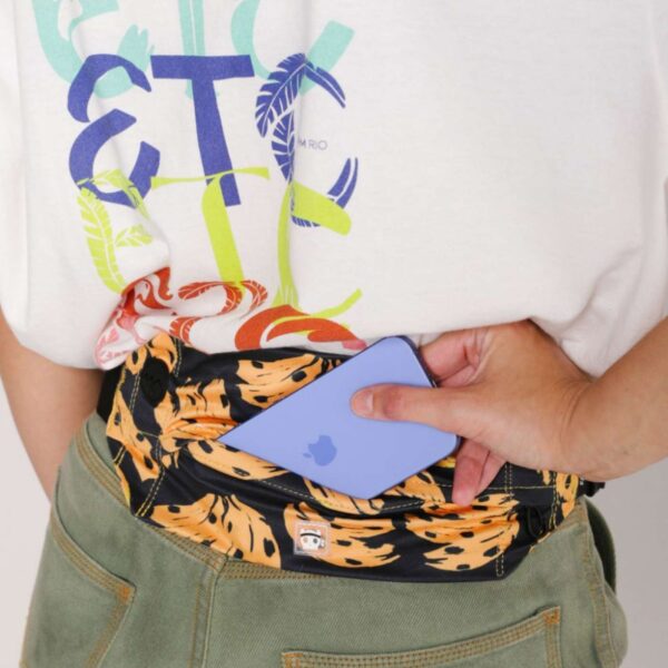 Zee.Dog Cintura da Running Farm Rio Bossa Banana con Guinzaglio Zee.Run Belt