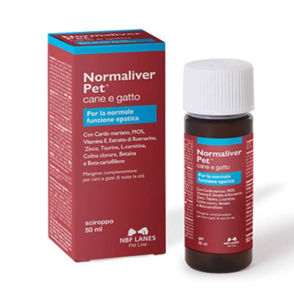 Normaliver Pet Integratore per Cani e Gatti Sciroppo 50 ml Nbf Lanes