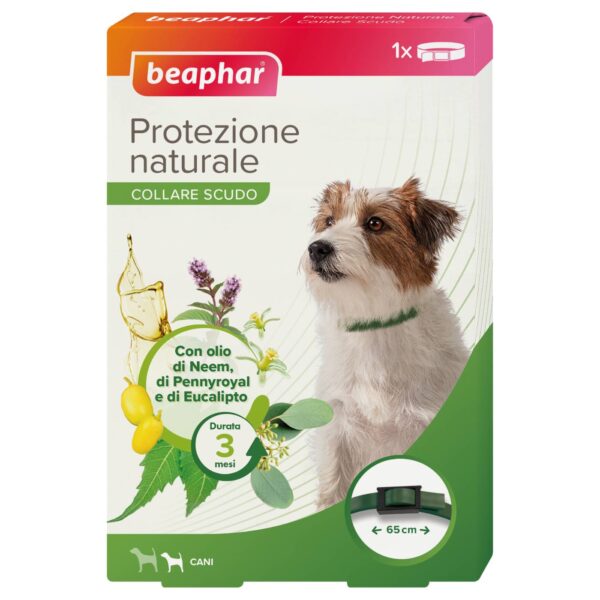 beaphar collare antiparassitario naturale per cani di piccola media taglia 65 cm