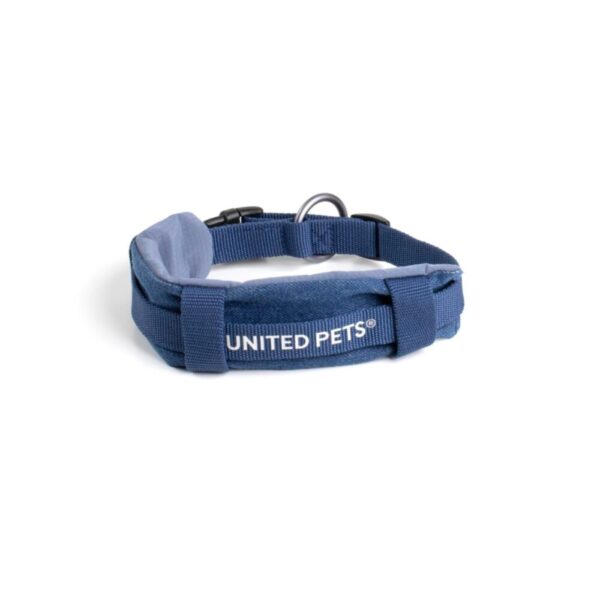 United Pets Collare per Cani con Sottocollo Imbottito Linea CityLife Blue Jeans
