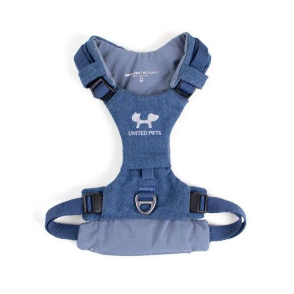 United Pets Pettorina H per Cani Imbottita Linea CityLife Blue Jeans