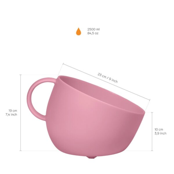 United Pets Ciotola per Cani CUP Rosa Antico 2500 ml 23 × 23 × 19 cm