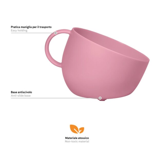 United Pets Ciotola per Cani CUP Rosa Antico 2500 ml 23 × 23 × 19 cm