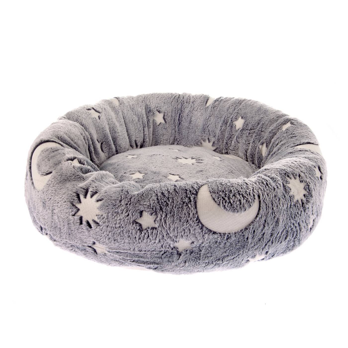 Ferribiella Cuccetta per Cani e Gatti Glow Grigia con Fantasie che Brillano al Buio
