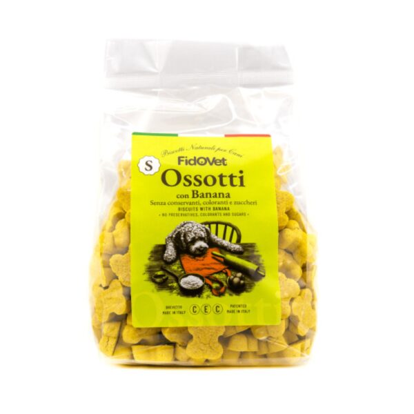 Fidovet Biscotti Naturali per Cani Ossotti SMALL Banana 300 g