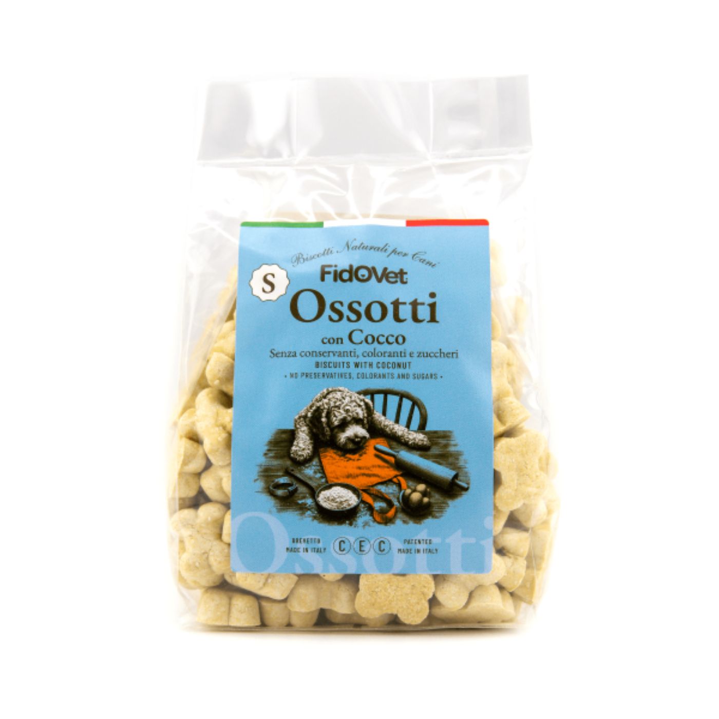 Fidovet Biscotti Naturali per Cani Ossotti SMALL Cocco 300 g