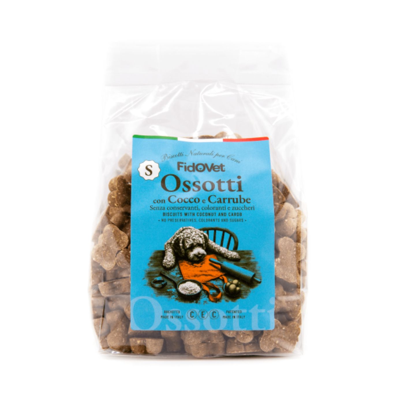 Fidovet Biscotti Naturali per Cani Ossotti SMALL Cocco e Carrube 300 g