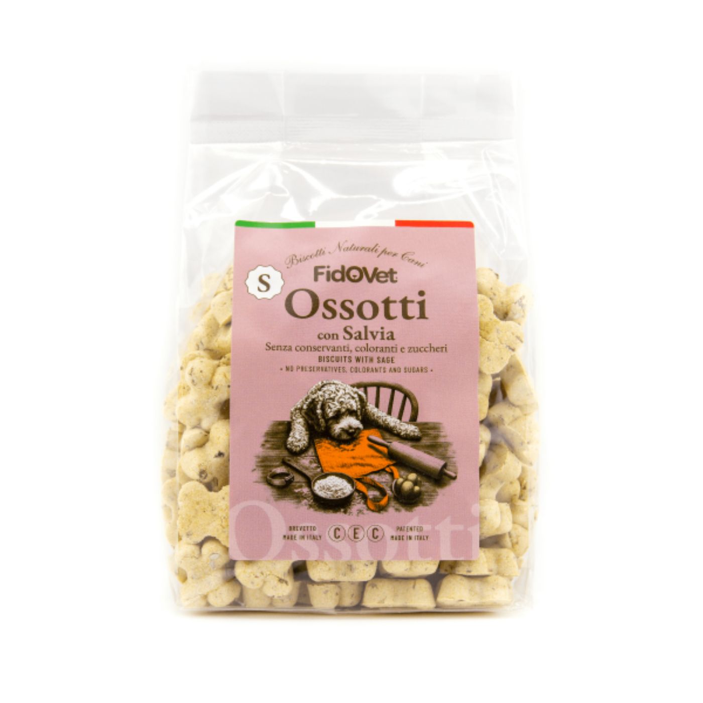 Fidovet Biscotti Naturali per Cani Ossotti SMALL Salvia 300 g