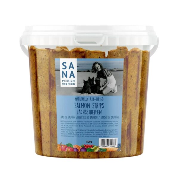 Sanadog Strisce di Salmone Essiccato per Cani Snack Naturali