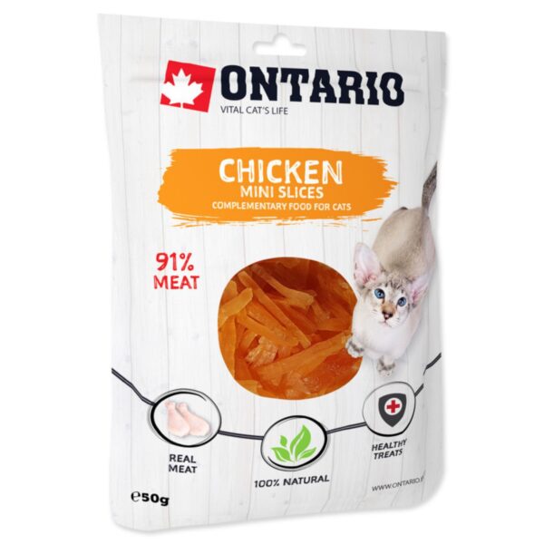 Ontario Mini Fette Morbide per Gatti di Pollo 50 g