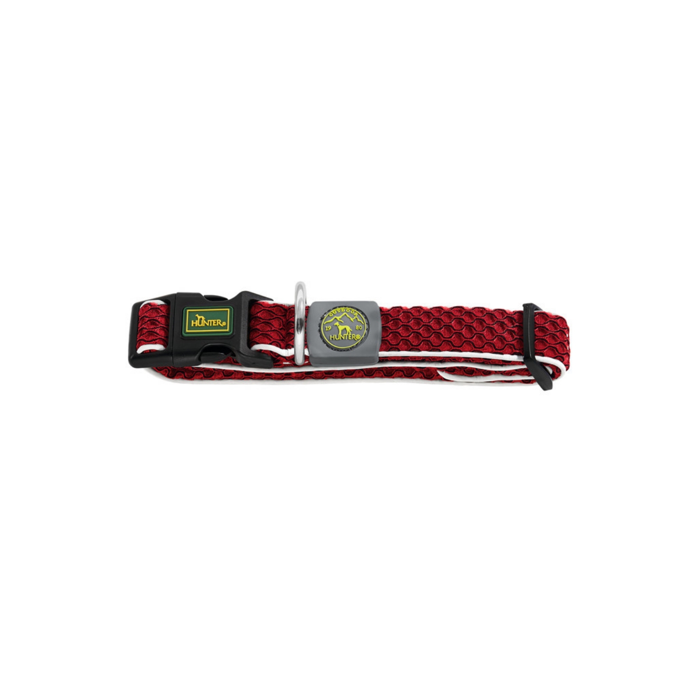 Hunter Collare per Cani Regolabile Hilo Vario Basic Rosso Riflettente