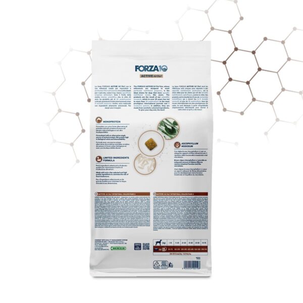 10 Kg - Forza 10 Intestinal Colon Fase 2 Active Pesce per Cani Adulti