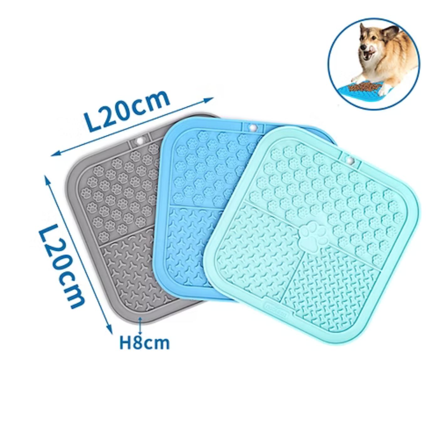 Tappetino Lick Mat colori assortiti per Cani 20 x 20 x H 0.6 cm
