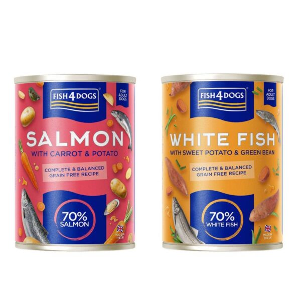 Fish4Dogs Multipack Finest Complete Umido Pesce e Verdure per Cani Adulti 6 Lattine da 395 g