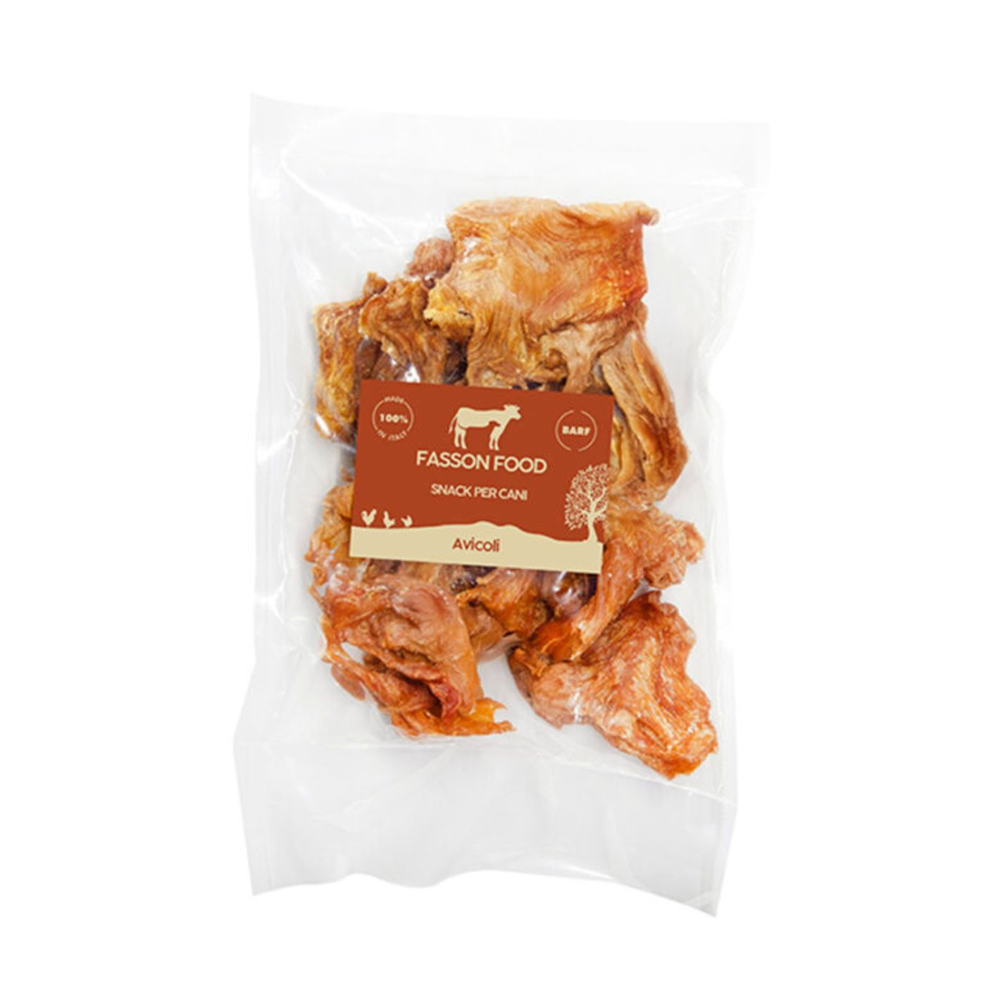 Fasson Food Petto di Pollo Essiccato 250 g Snack Naturale per Cani