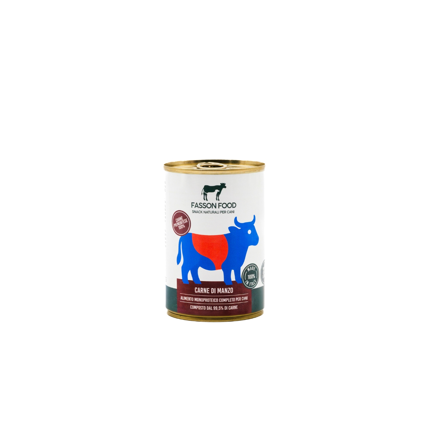 Fasson Food Carne di Manzo Alimento Completo Umido Monoproteico per Cani 400g