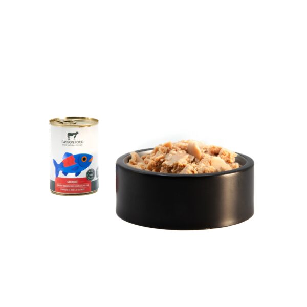 Fasson Food Carne di Salmone Alimento Completo Umido Monoproteico per Cani 400g
