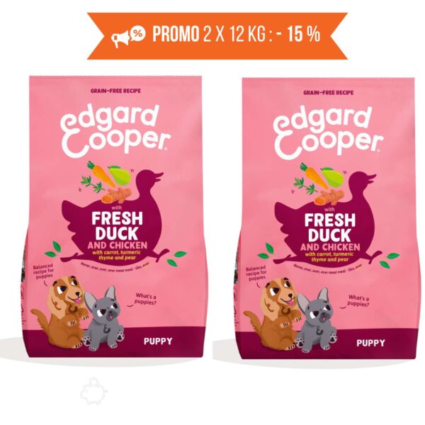 edgard & cooper anatra e pollo per cuccioli puppy